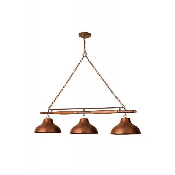 Pendente Trilho Sinuca 3 L&acirc;mpadas Bivolt