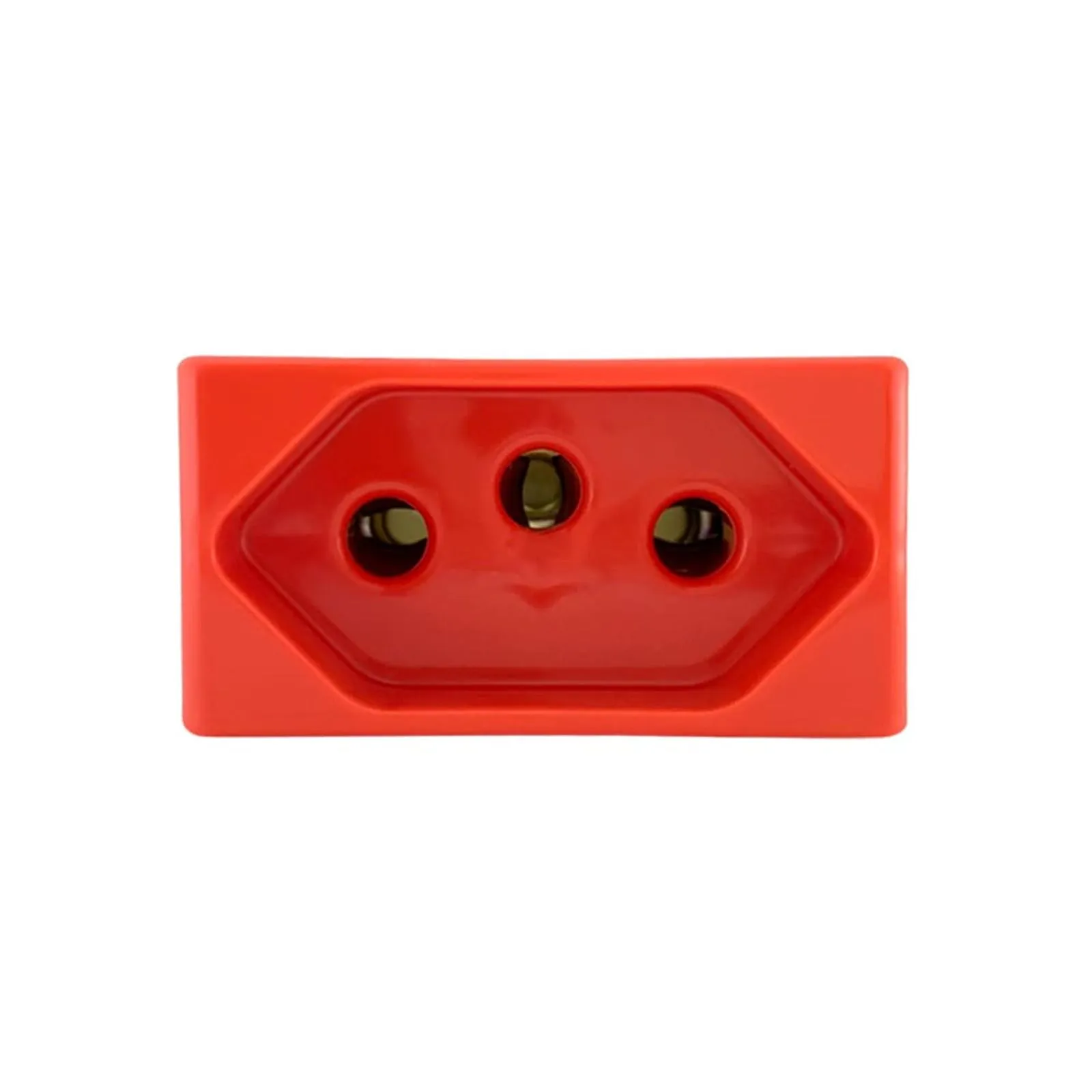 M&oacute;dulo Tomada 2P+T 20A/250V Vermelho
