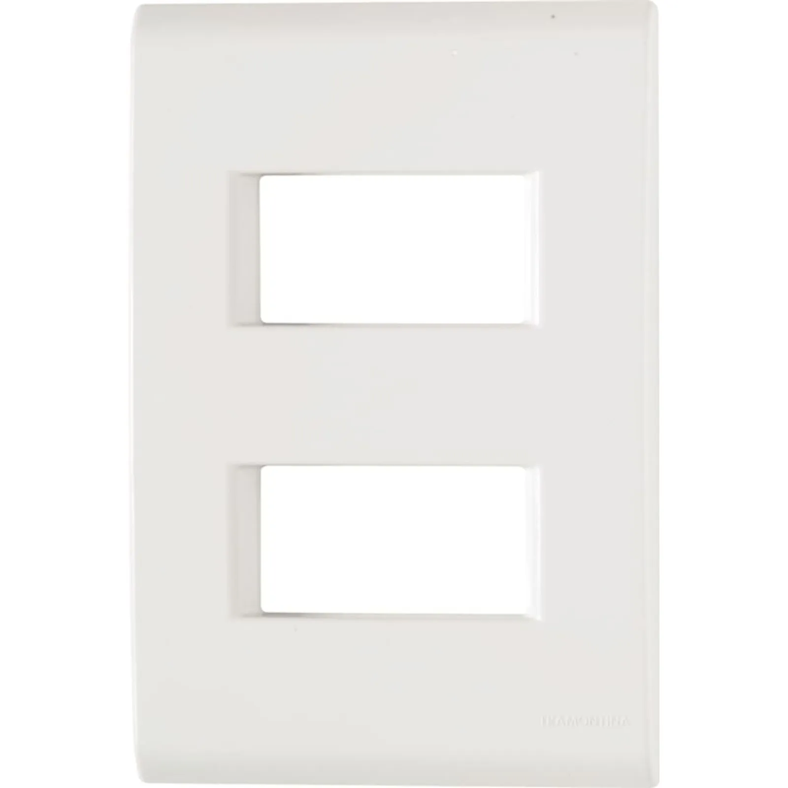 Placa 2 Postos Separados 4x2 com Suporte Branca