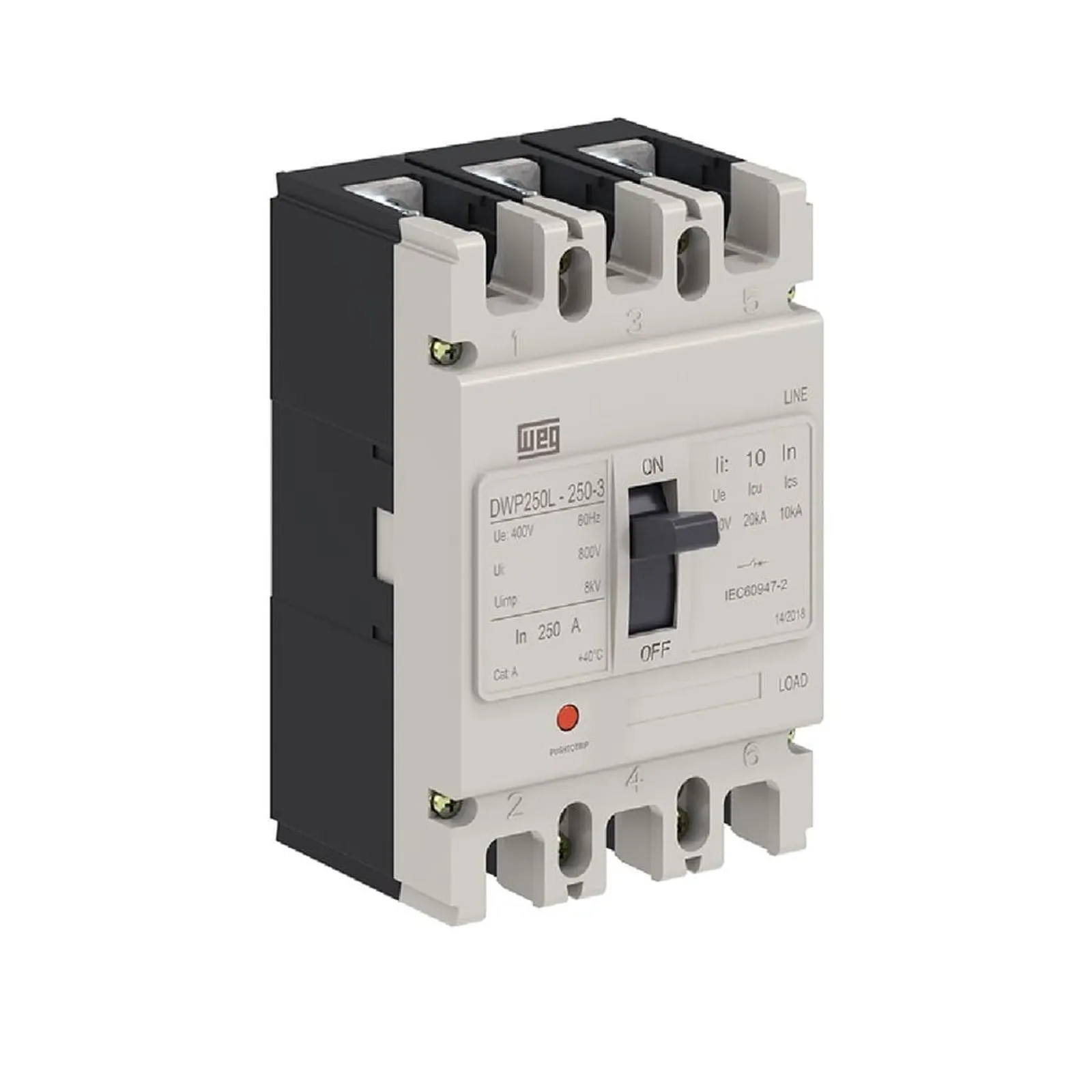 Disjuntor Caixa Moldada DWP250 Tripolar 250A 20KA